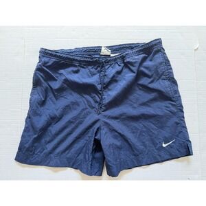 Nike Men's Vintage Nylon 90s Y2K Shorts Navy Medium